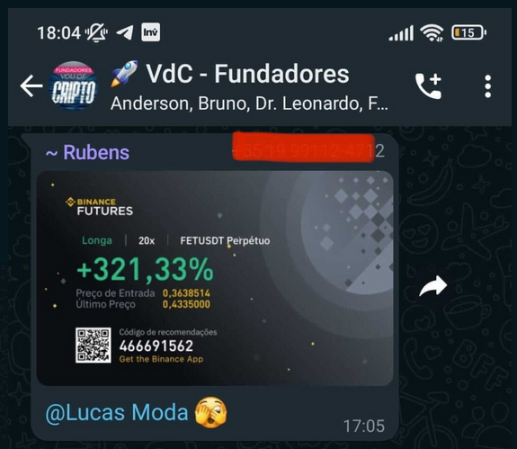 Vou de Cripto do Lucas Moda